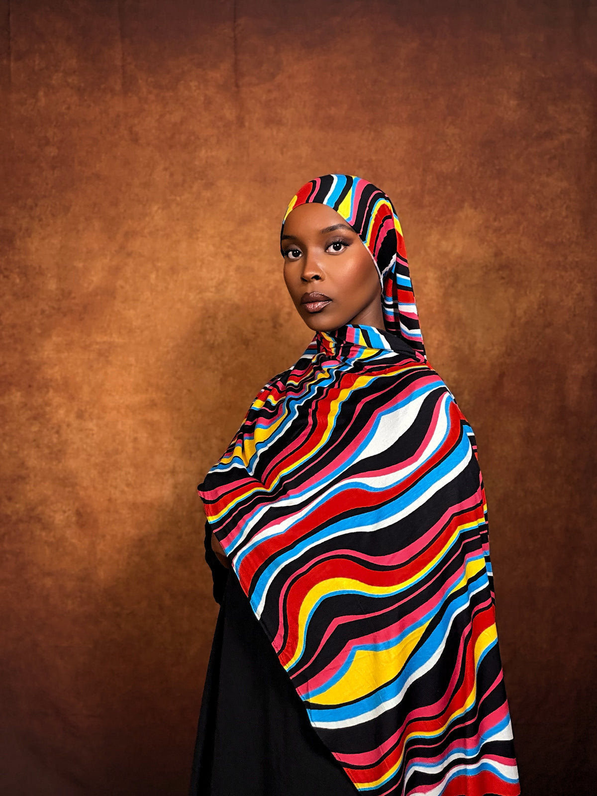 Retro Printed Jersey Hijab