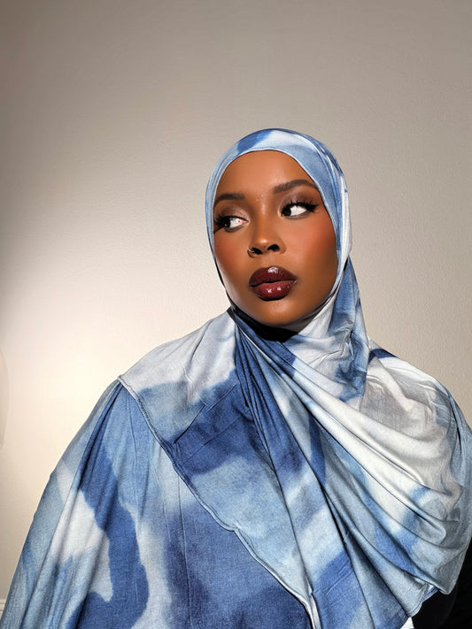 Blue Haze Jersey Hijab