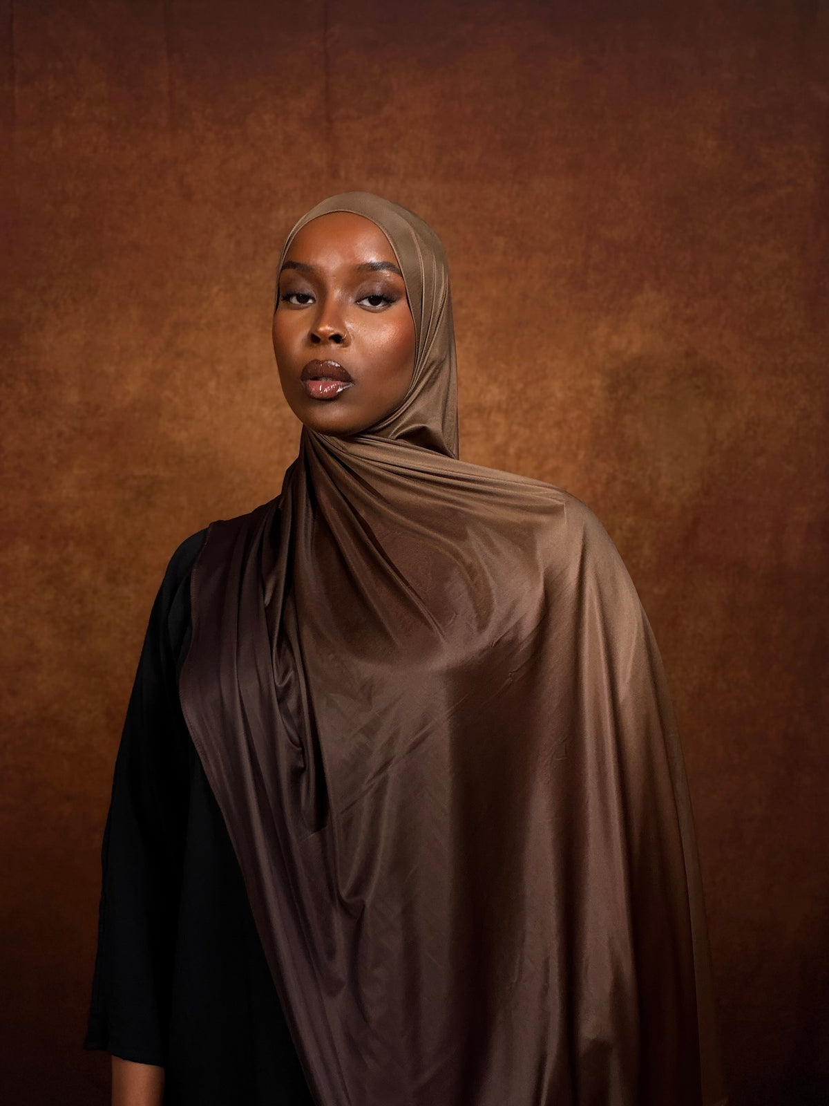 Hot Chocolate Ombre Liquid Jersey Hijab
