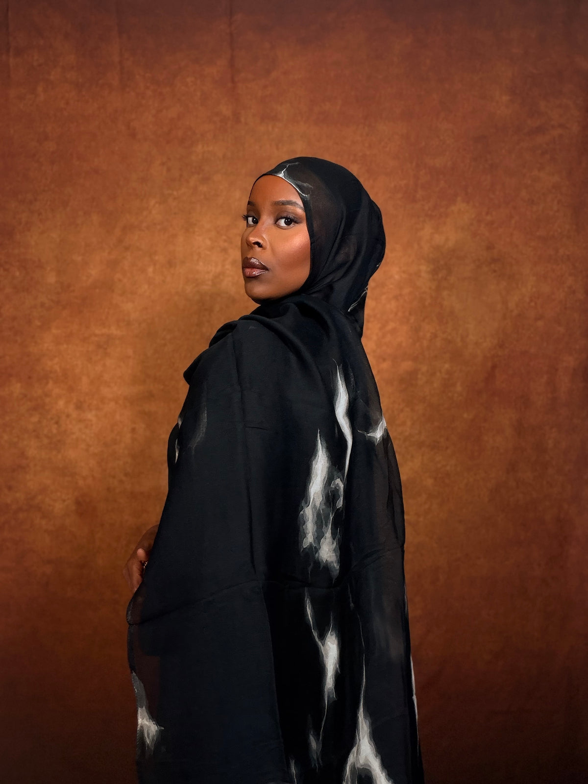 Black Marble Premium Modal Hijab