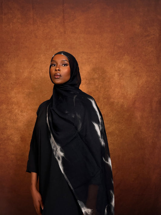 Black Marble Premium Modal Hijab