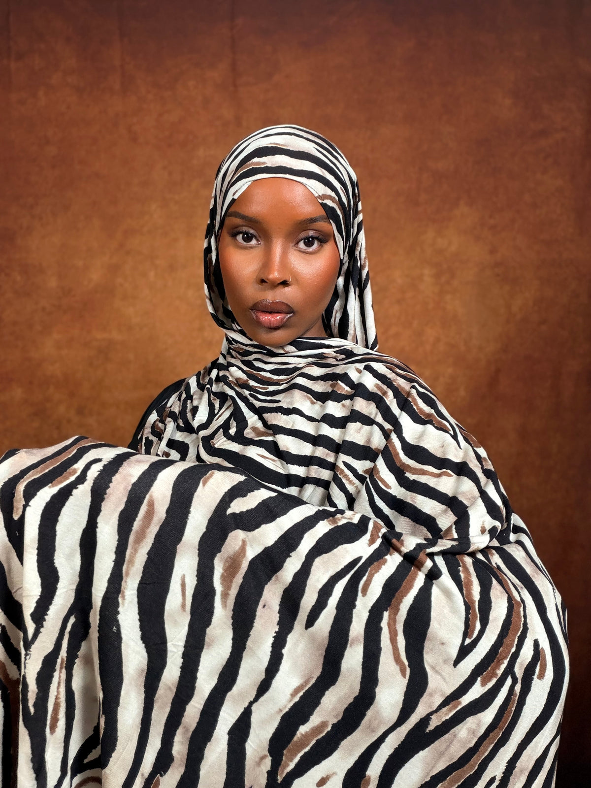 Toasted Zebra Lightweight Jersey Hijab