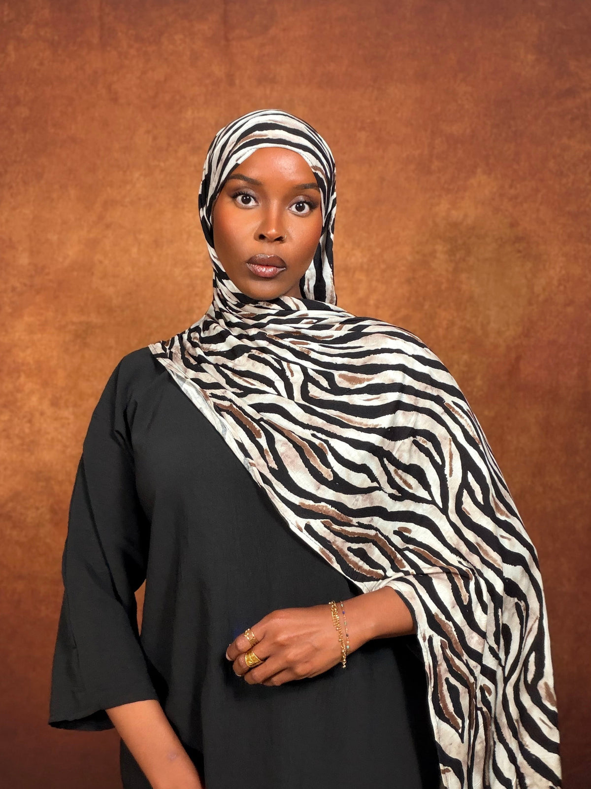 Toasted Zebra Lightweight Jersey Hijab