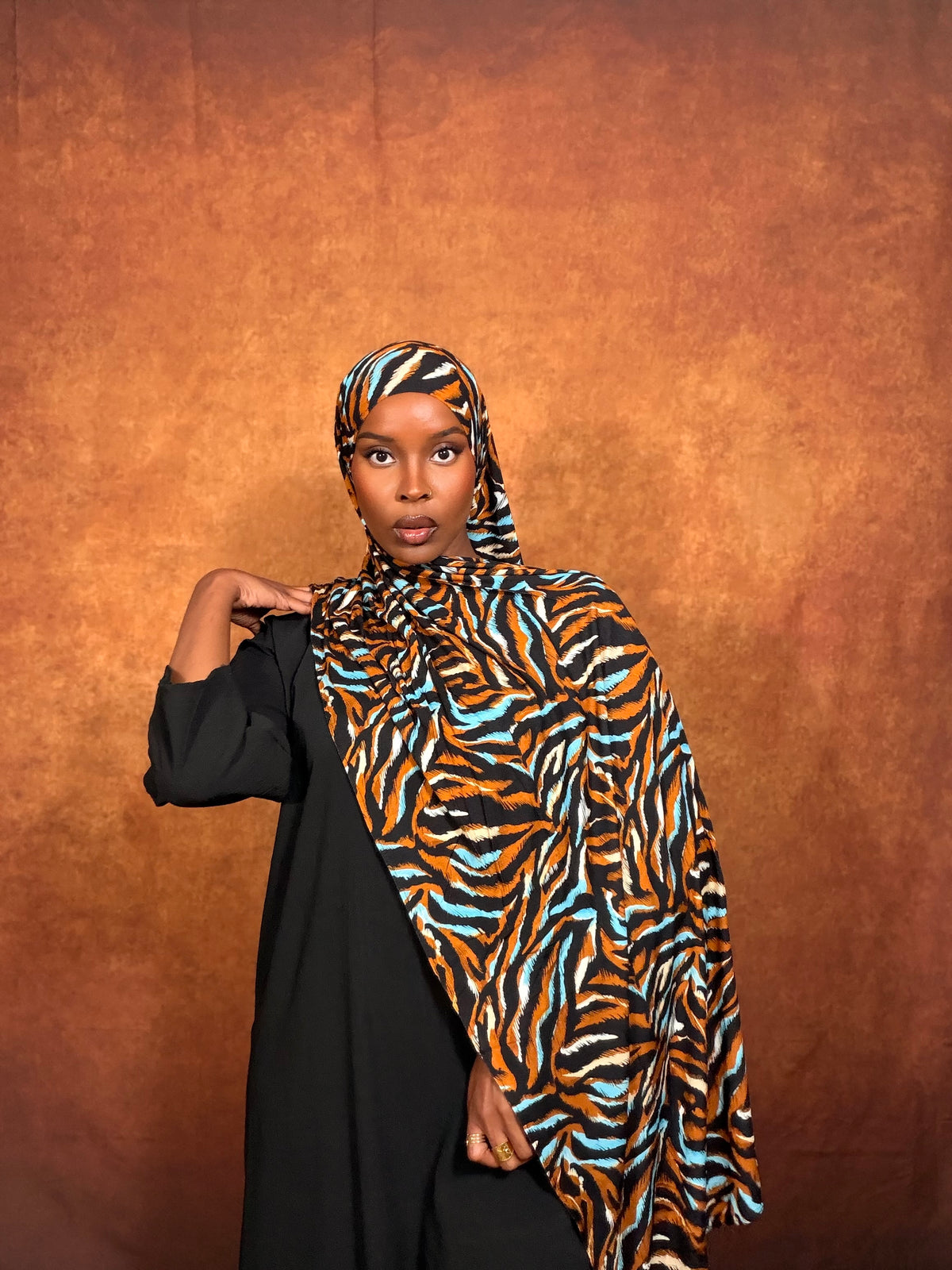 Aqua Tiger Lightweight Jersey Hijab