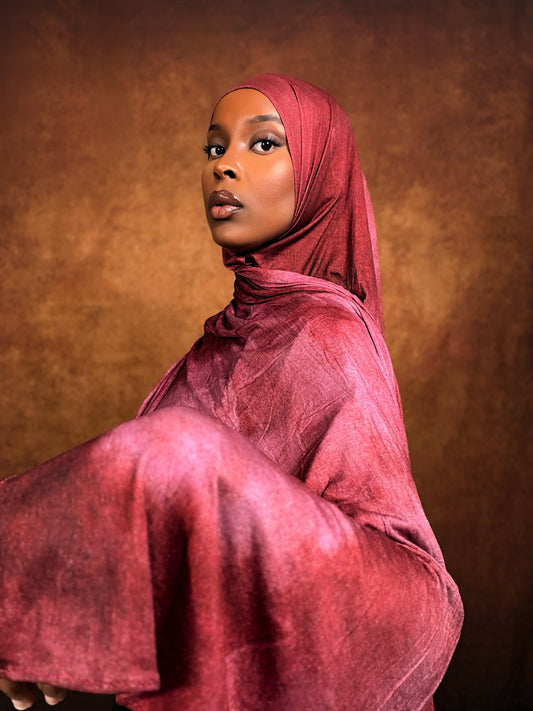 Blushed Rose Printed Jersey Hijab