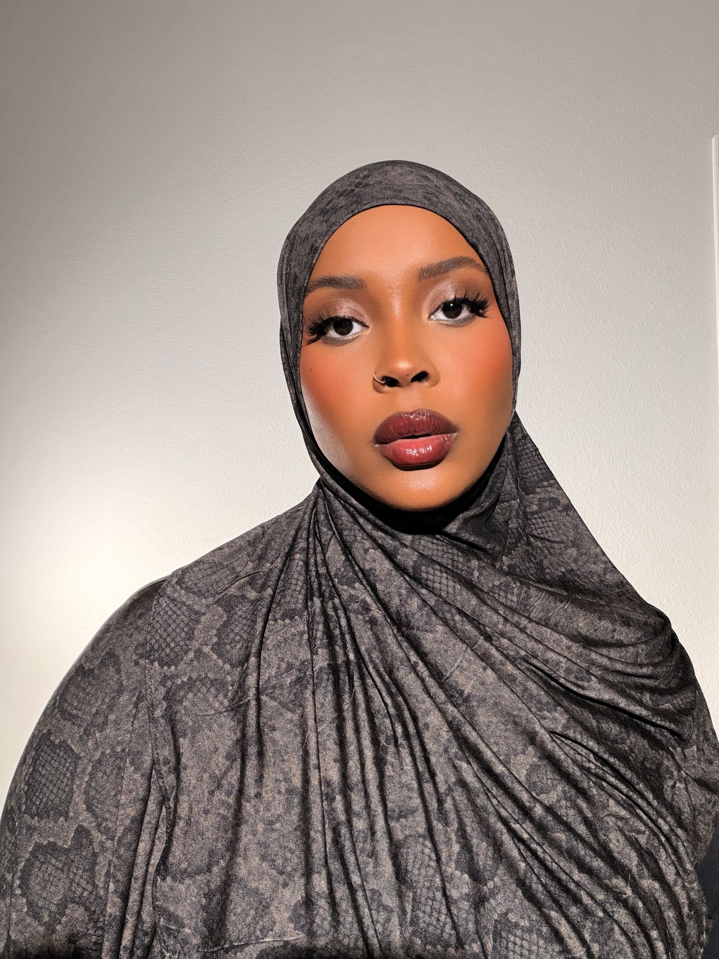 Snake Print Jersey Hijab