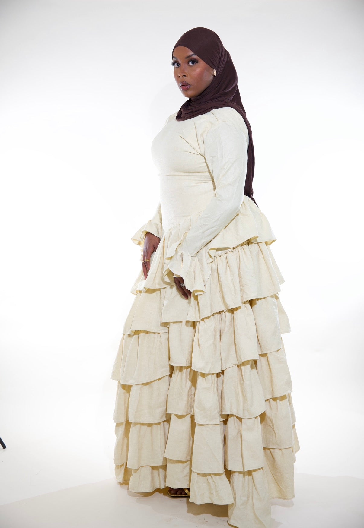 Kira Dress Linen - Cream